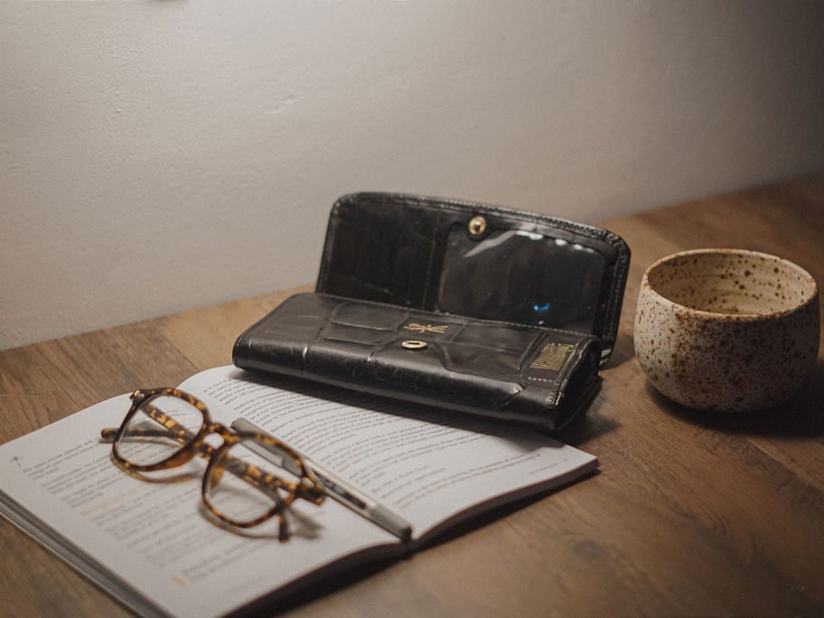 Personal items on table